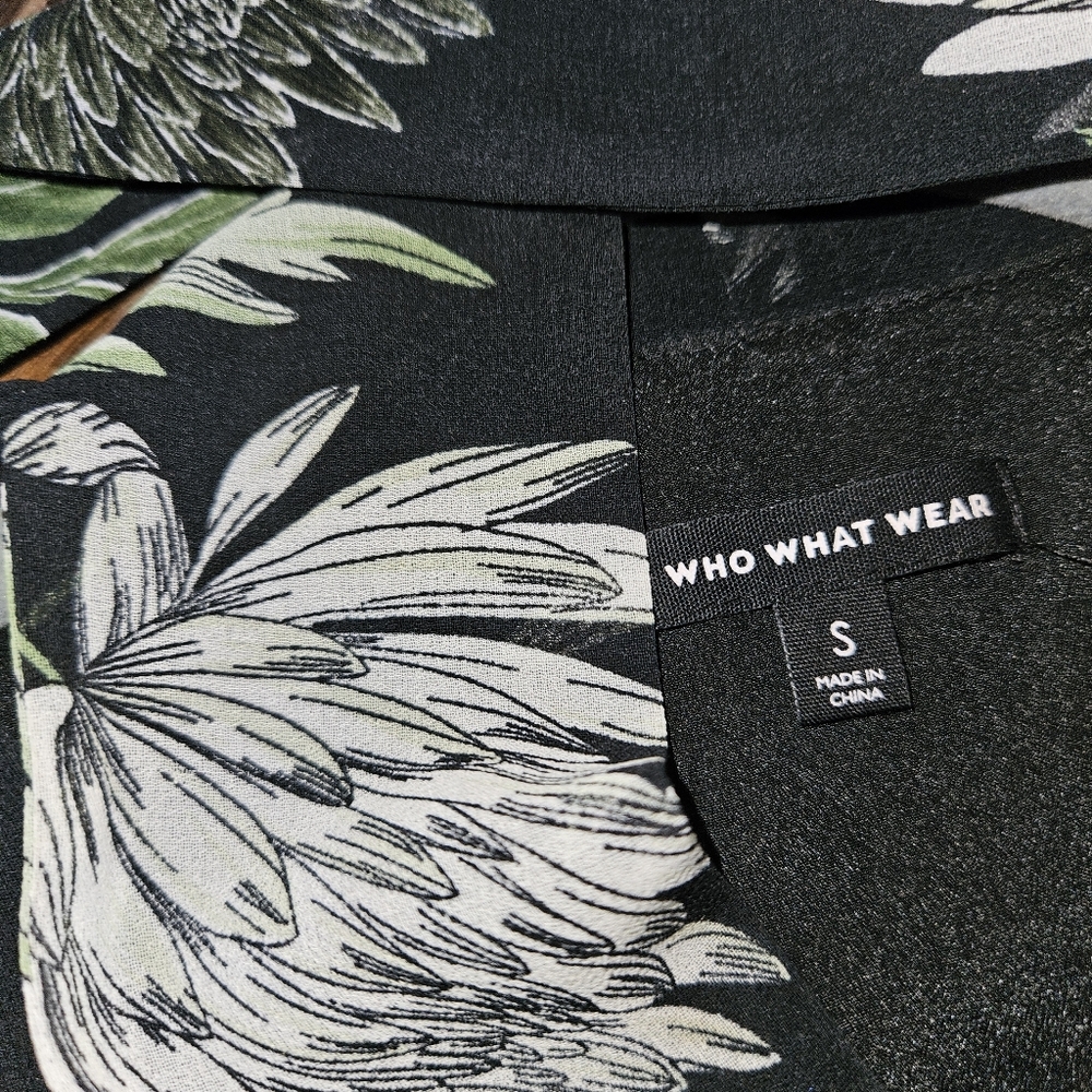 Who What Wear Black Floral Dress Size S